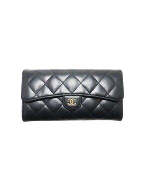 Chanel Quilted GD Leather Bifold Wallet